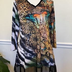 Bellissima Beautiful Butterfly Print top